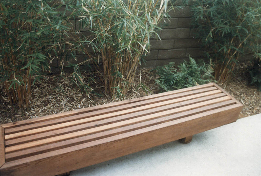 Wood Bench No Back