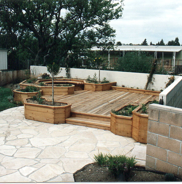 Deck and Circular Bench